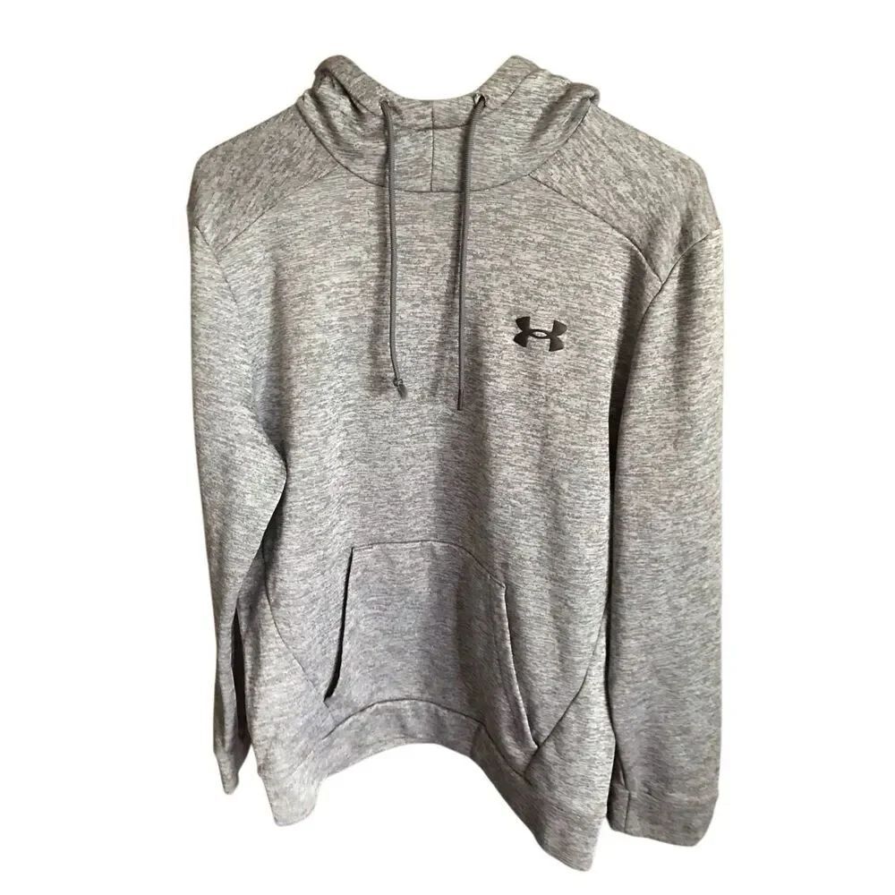 UNDER ARMOUR athletic hoodie hooded sweatshirt sz Small gray fleece lined
